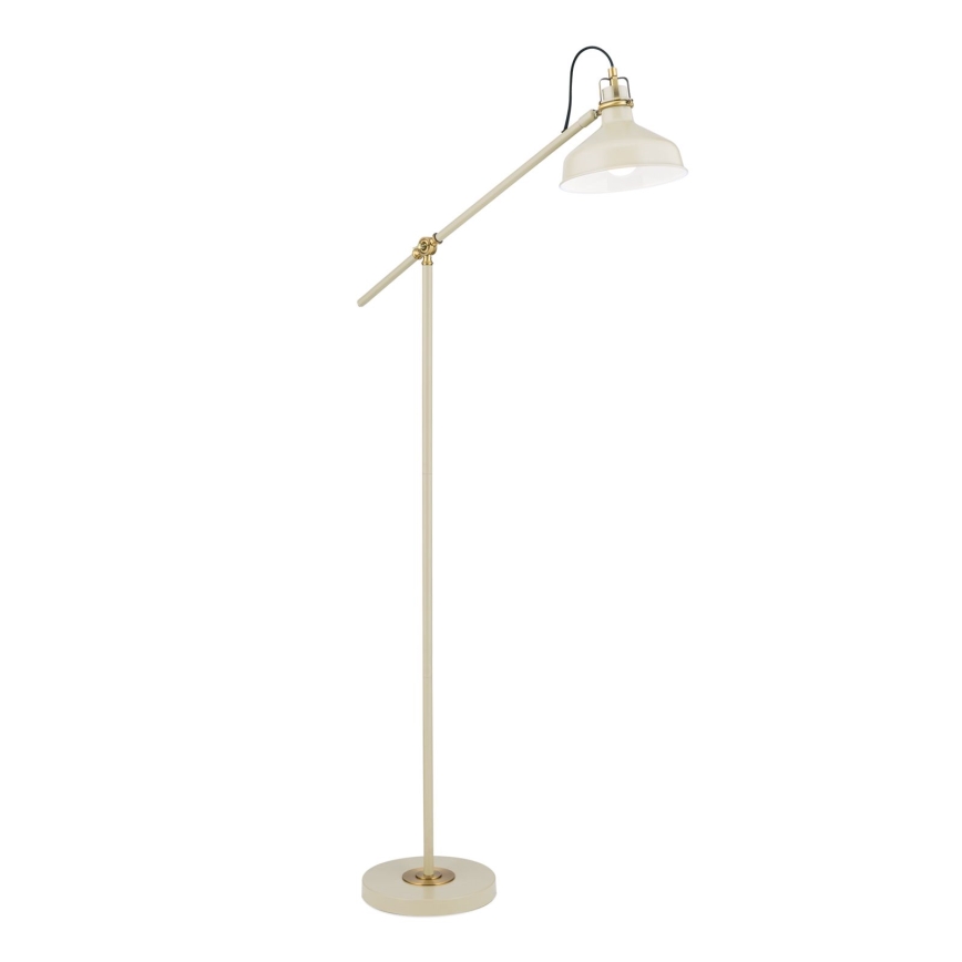 Podna lampa SCHILLER 1xE27/40W/230V krem/bronca