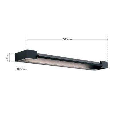 LED Rasvjeta za ogledalo u kupaonici MARILYN LED/18W/230V 60 cm IP44 crna