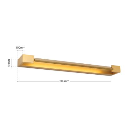 LED Rasvjeta za ogledalo u kupaonici MARILYN LED/18W/230V 60 cm IP44 zlatna