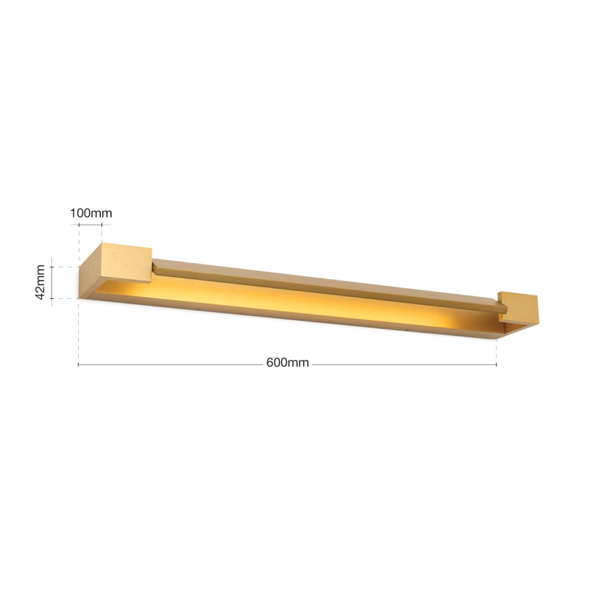 LED Rasvjeta za ogledalo u kupaonici MARILYN LED/18W/230V 60 cm IP44 zlatna