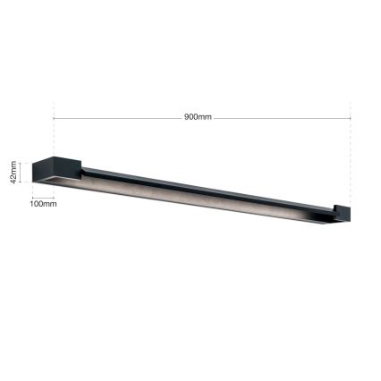 LED Rasvjeta za ogledalo u kupaonici MARILYN LED/24W/230V 90 cm IP44 crna