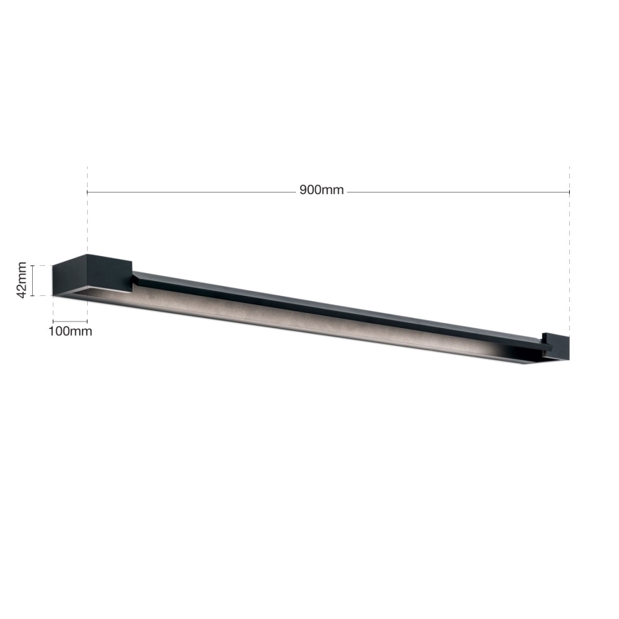 LED Rasvjeta za ogledalo u kupaonici MARILYN LED/24W/230V 90 cm IP44 crna