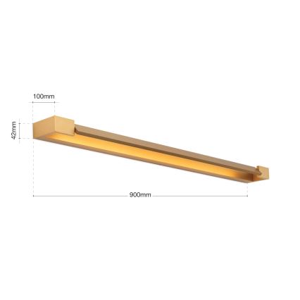 LED Rasvjeta za ogledalo u kupaonici MARILYN LED/24W/230V 90 cm IP44 zlatna