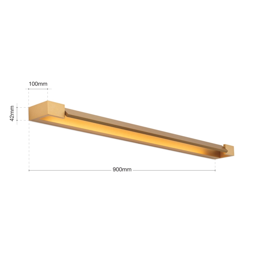 LED Rasvjeta za ogledalo u kupaonici MARILYN LED/24W/230V 90 cm IP44 zlatna