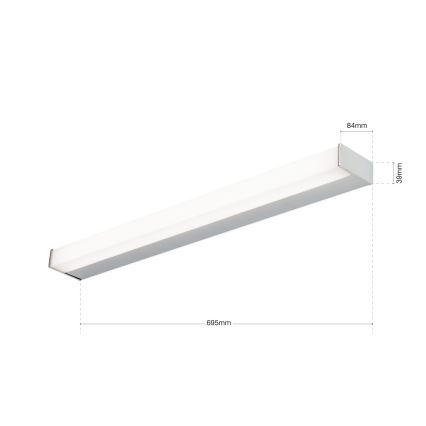 LED Osvjetljenje ogledala MARILYN LED/17W/230V 69,5 cm sjajni krom