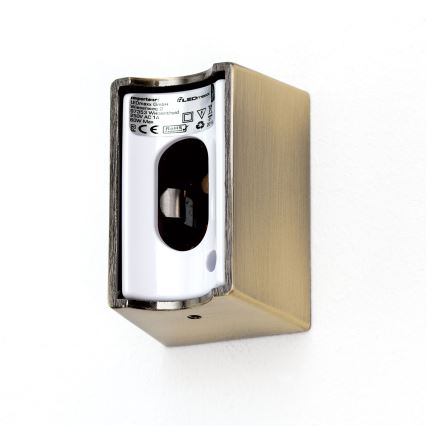 LED Zidna svjetiljka VISAGIST 1xS14d/8W/230V mesing