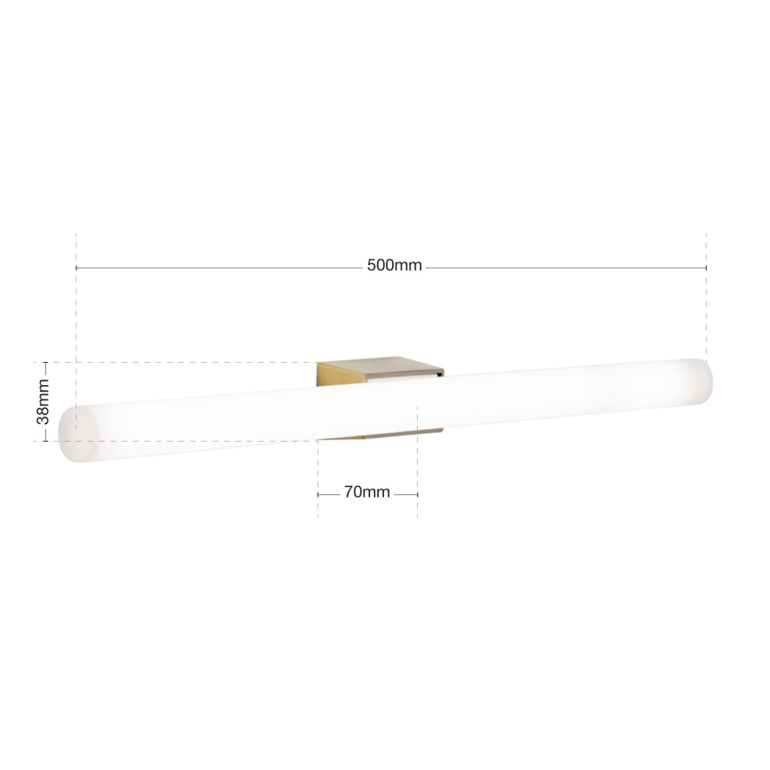LED Zidna svjetiljka VISAGIST 1xS14d/8W/230V mesing