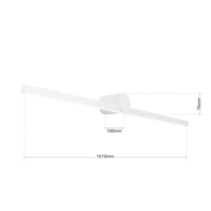 LED Rasvjeta za ogledalo u kupaonici BEAUTY LED/24W/230V 101 cm IP54 bijela