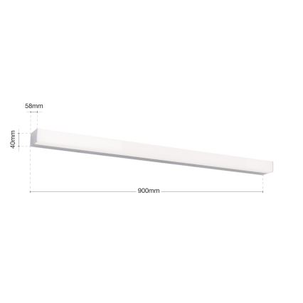 LED Rasvjeta za ogledalo u kupaonici HORIZON LED/18W/230V 3000/4000K 90 cm IP44 srebrna