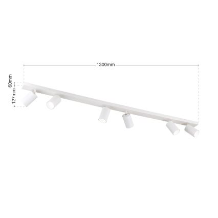 Spot svjetiljka SEAN 6xGU10/13W/230V bijela