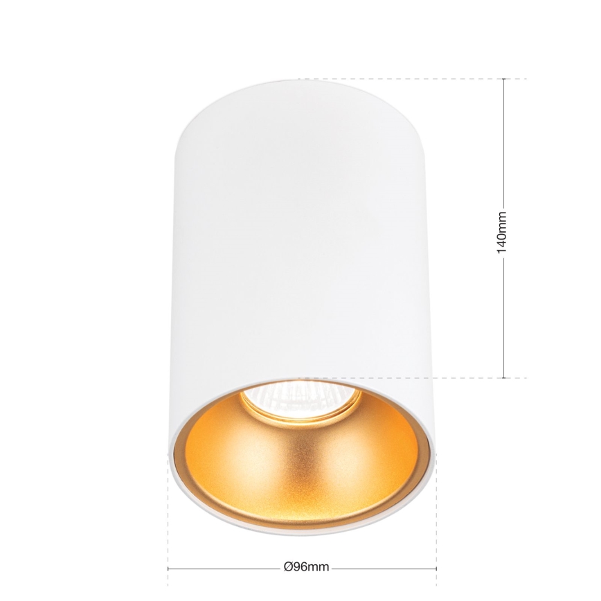 Stropni spot STARLIGHT 1xGU10/50W/230V bijela/zlatna