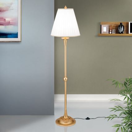 Podna lampa FONSA 1xE27/60W/230V bijela/zlatna