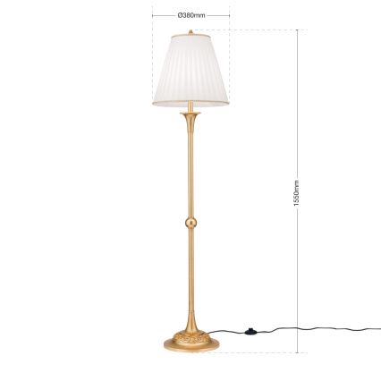 Podna lampa FONSA 1xE27/60W/230V bijela/zlatna
