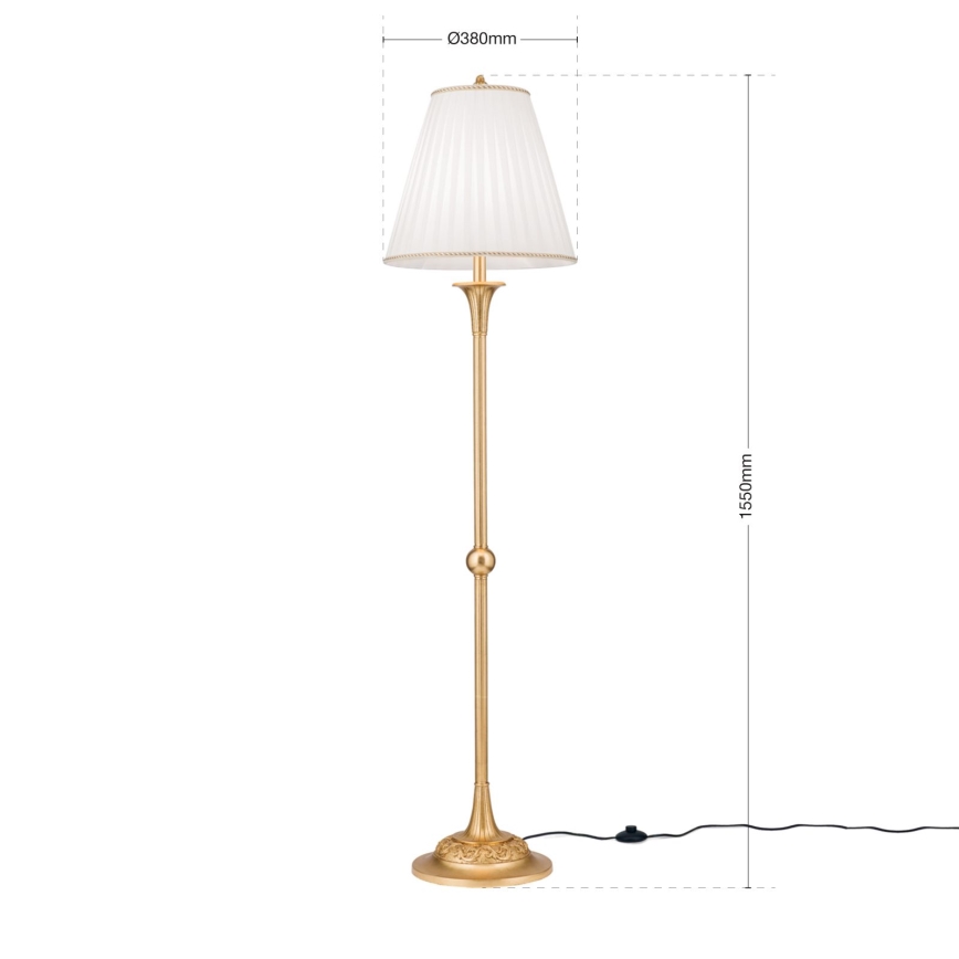 Podna lampa FONSA 1xE27/60W/230V bijela/zlatna
