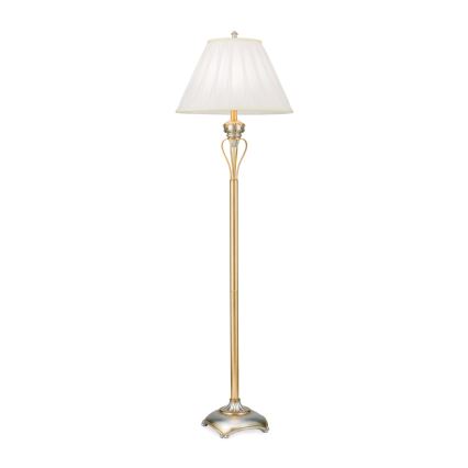 Podna lampa TIZIA 1xE27/60W/230V bijela/zlatna/patina