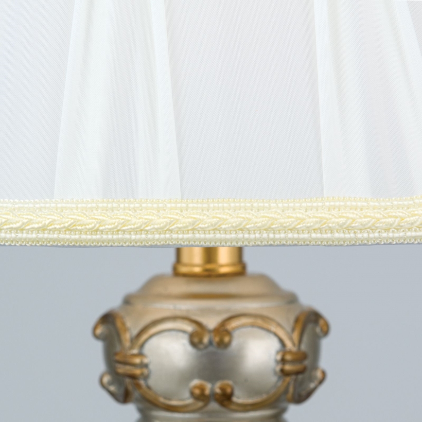 Podna lampa TIZIA 1xE27/60W/230V bijela/zlatna/patina