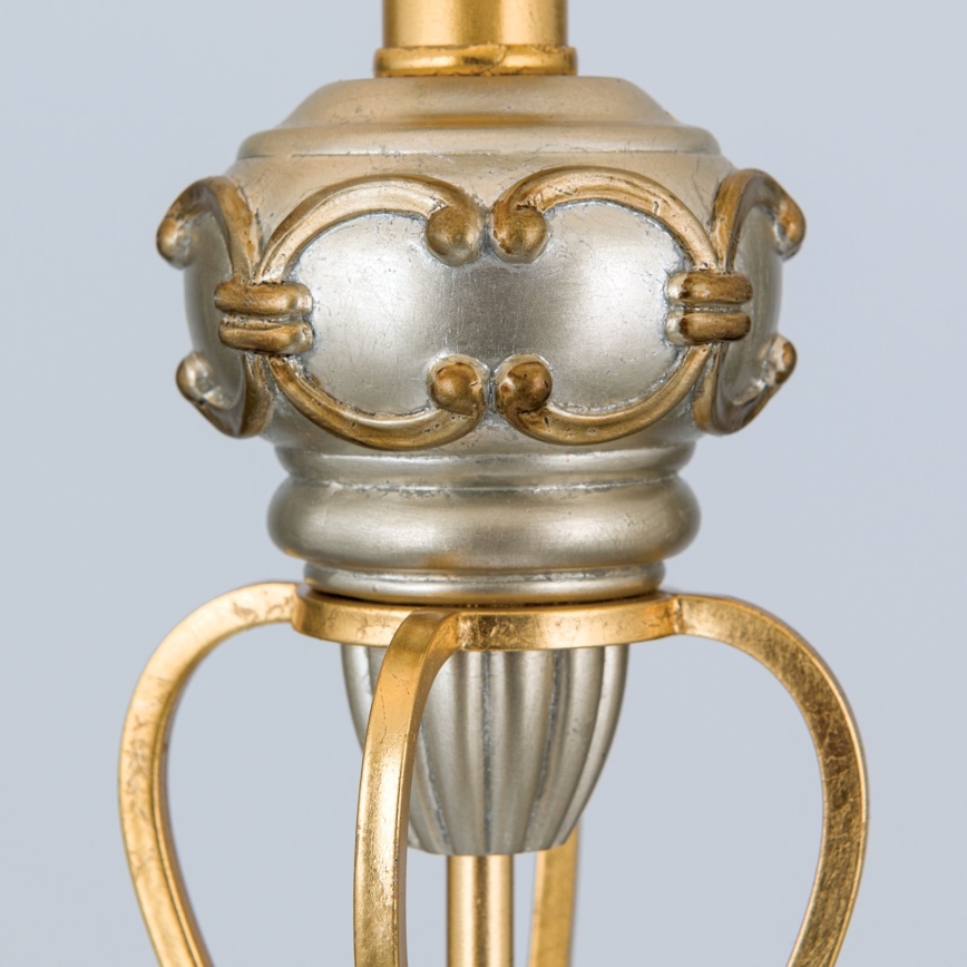 Podna lampa TIZIA 1xE27/60W/230V bijela/zlatna/patina