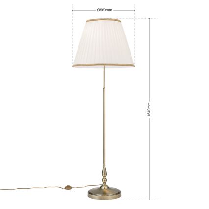Podna lampa TONIA 2xE27/60W/230V 154 cm bijela/bronca