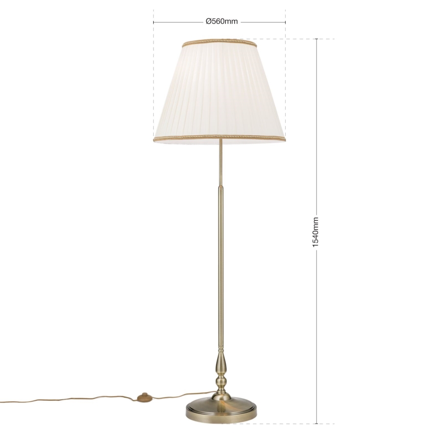 Podna lampa TONIA 2xE27/60W/230V 154 cm bijela/bronca