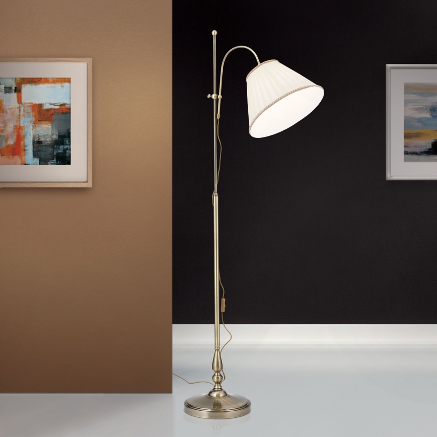 Podna lampa TONIA 1xE27/60W/230V 183 cm bijela/bronca