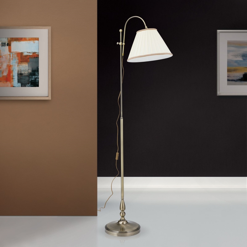 Podna lampa TONIA 1xE27/60W/230V 183 cm bijela/bronca
