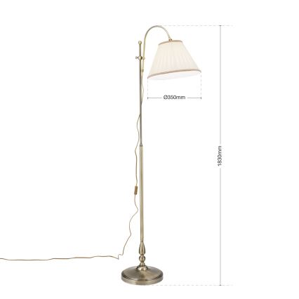 Podna lampa TONIA 1xE27/60W/230V 183 cm bijela/bronca