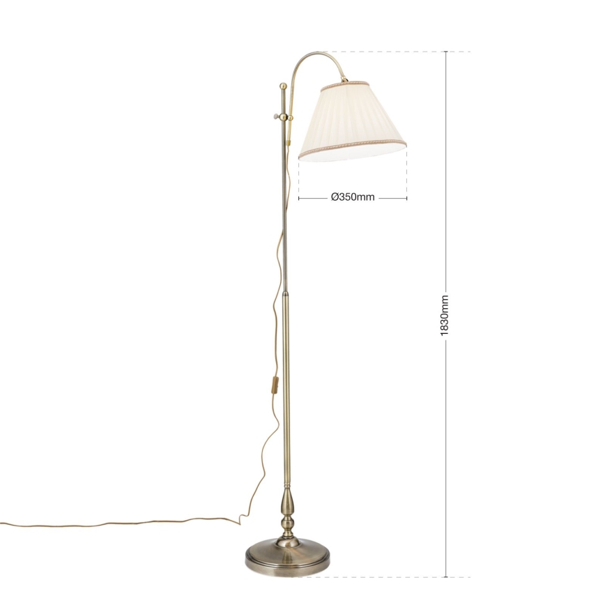 Podna lampa TONIA 1xE27/60W/230V 183 cm bijela/bronca