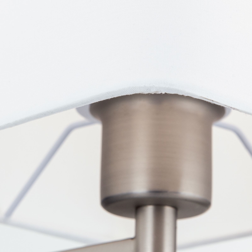 Podna lampa CARLTON 1xE27/40W/230V bijela/mat krom