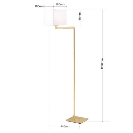 Podna lampa CARLTON 1xE27/40W/230V bijela/zlatna