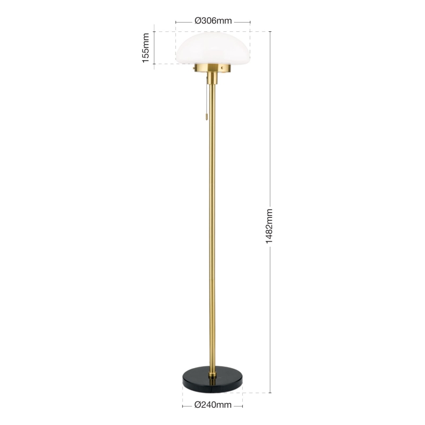 Podna lampa SPARTA 1xE27/40W/230V zlatna/crna