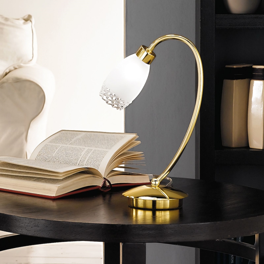 Stolna lampa CARLA 1xG9/28W/230V zlatna