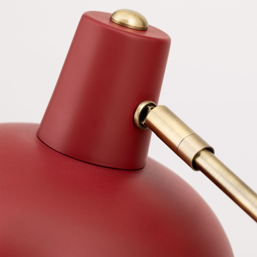 Stolna lampa FEDRA 1xE14/40W/230V crvena/mesing