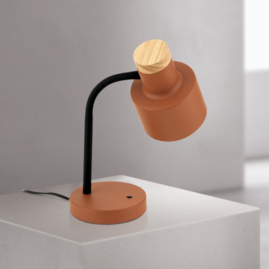 Stolna lampa GILI 1xE27/40W/230V ciglasta