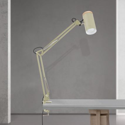 Stolna svjetiljka s kopčom GILI 1xE27/40W/230V zelena