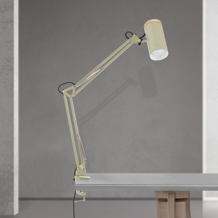 Stolna svjetiljka s kopčom GILI 1xE27/40W/230V zelena