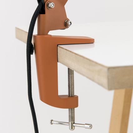 Stolna lampa s kopčom GILI 1xE27/40W/230V ciglasto crvena