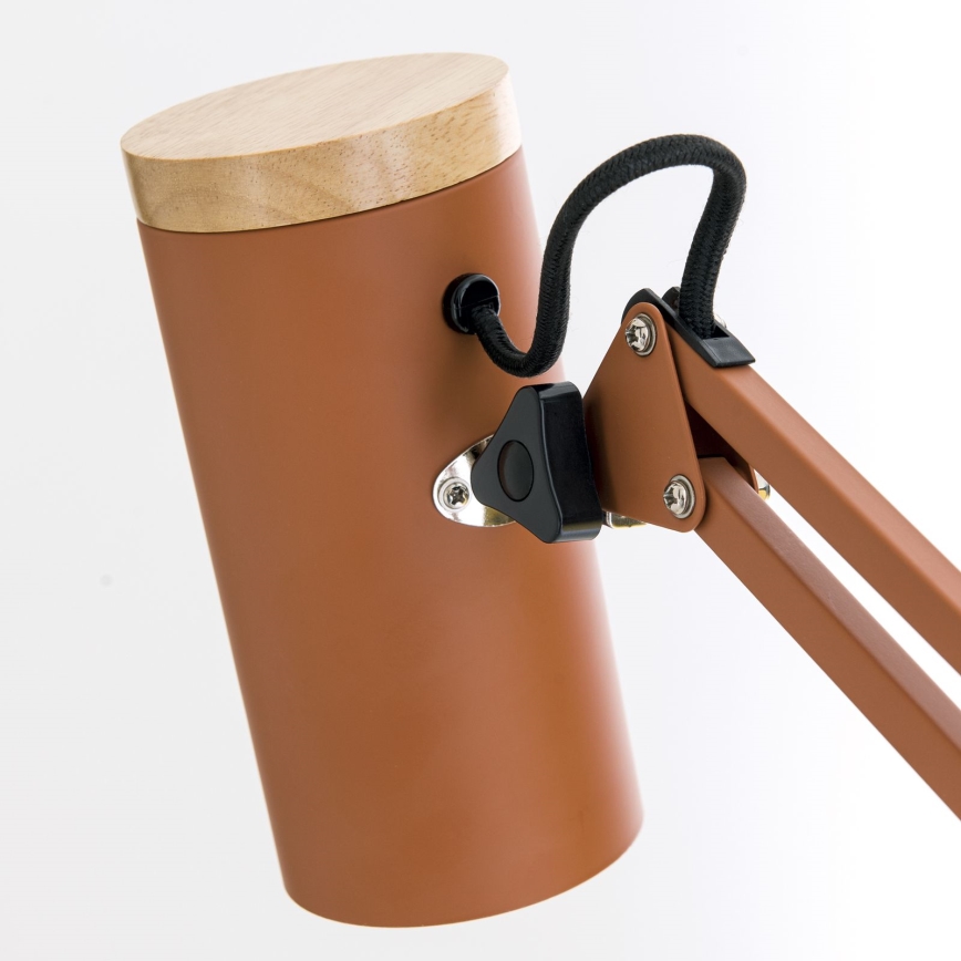 Stolna lampa s kopčom GILI 1xE27/40W/230V ciglasto crvena