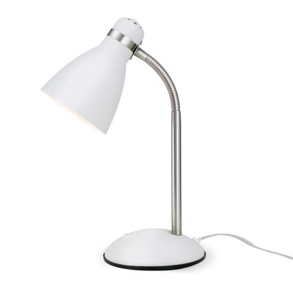 Stolna lampa SCHOOL 1xE27/40W/230V bijela/matni krom