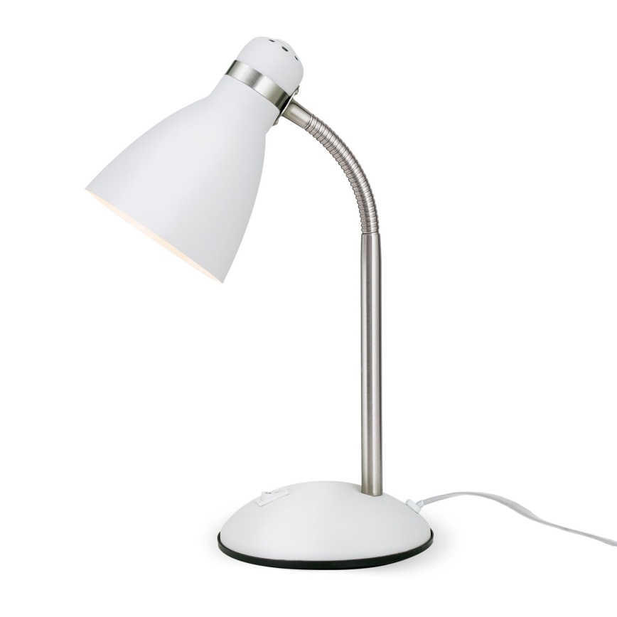 Stolna lampa SCHOOL 1xE27/40W/230V bijela/matni krom