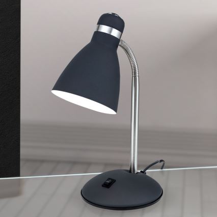 Stolna lampa SCHOOL 1xE27/40W/230V crna/matni krom