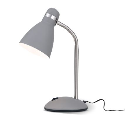 Stolna lampa SCHOOL 1xE27/40W/230V siva/matni krom