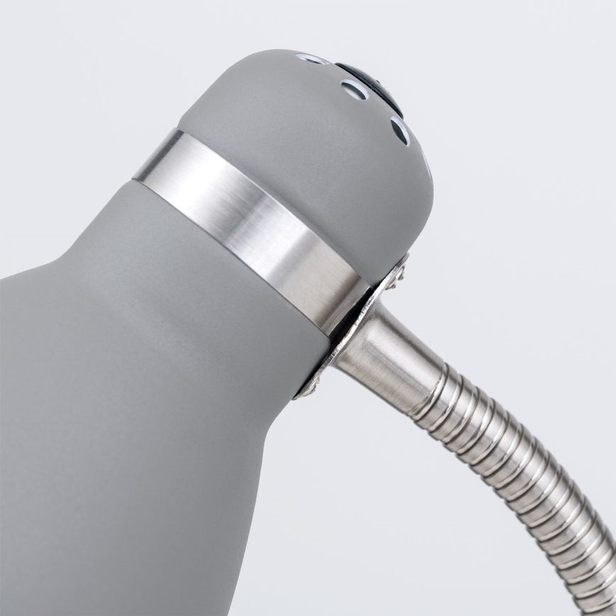 Stolna lampa SCHOOL 1xE27/40W/230V siva/matni krom