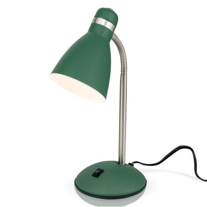Stolna lampa SCHOOL 1xE27/40W/230V zelena/matni krom