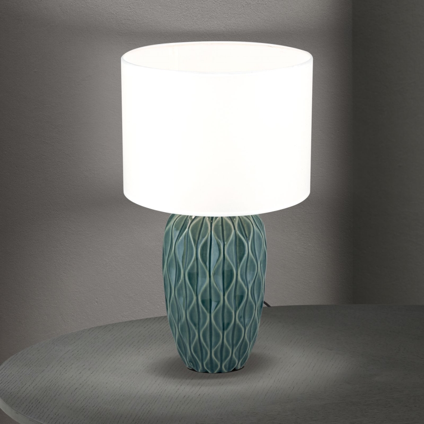 Stolna lampa TORTUGA 1xE27/40W/230V zelena/bijela