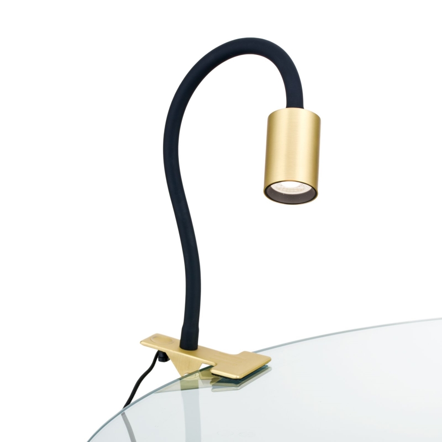 LED Fleksibilna stolna lampa s kopčom KURT LED/5W/230V zlatna