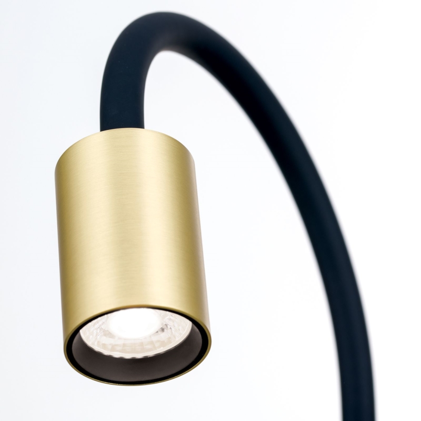 LED Fleksibilna stolna lampa s kopčom KURT LED/5W/230V zlatna
