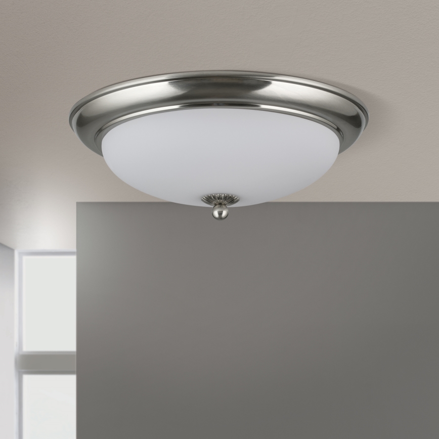 Stropna svjetiljka EMPIRA 2xE27/40W/230V Ø 35,5 cm matni krom