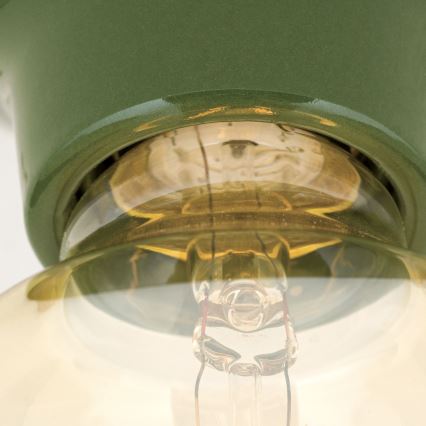 Stropna svjetiljka FROST 1xE27/60W/230V zelena