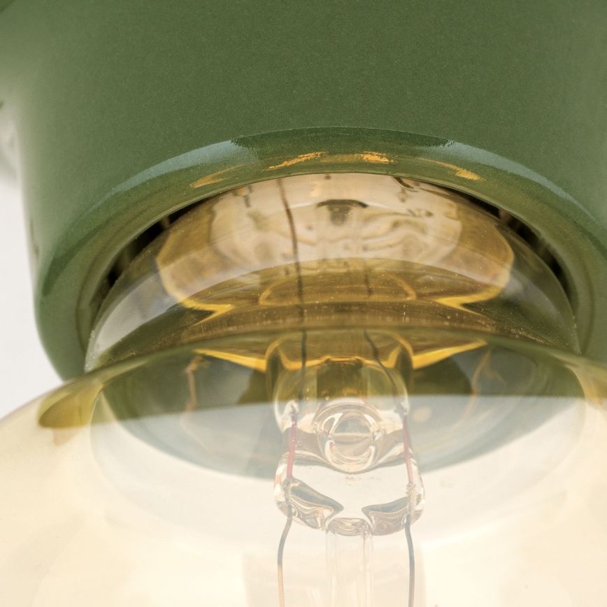 Stropna svjetiljka FROST 1xE27/60W/230V zelena