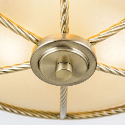 Stropna svjetiljka MAURO 3xE27/60W/230V Ø 42 cm brončana